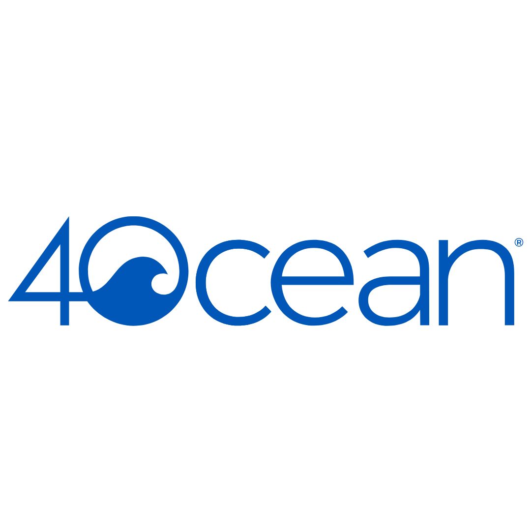 The Ecodrive "Wave of Change; One Pound of Trash Removed" logo features blue text and a wave motif in the letter "o" on a white background, reflecting their eco-friendly mission for cleaner oceans.