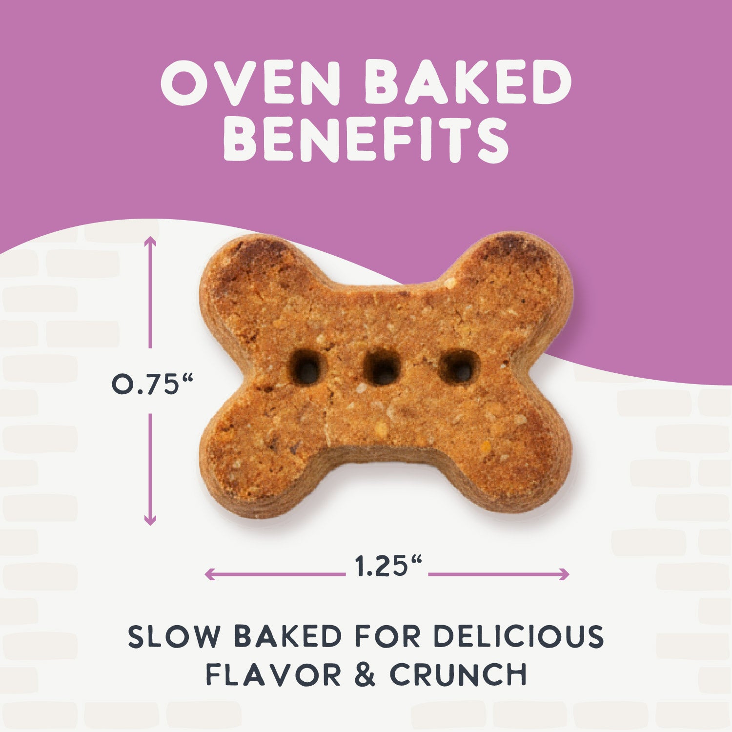 Health Extension Oven Baked Peanut Butter Treats are healthy, wheat-free dog snacks made with just 7 simple ingredients. The bag features a puppy, a bowl of peanut butter, and images of the treats.