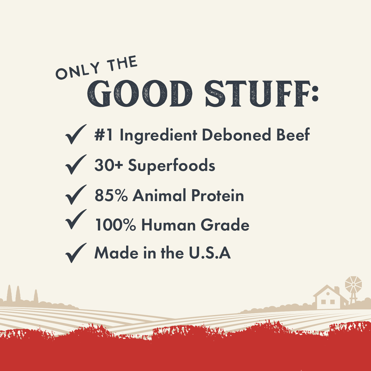 A bag of Health Extension Air Dried Complete Beef Recipe dog food, boasting 30+ superfoods, 85% animal protein, 100% human grade ingredients, and a front image showcasing the superfood blend.