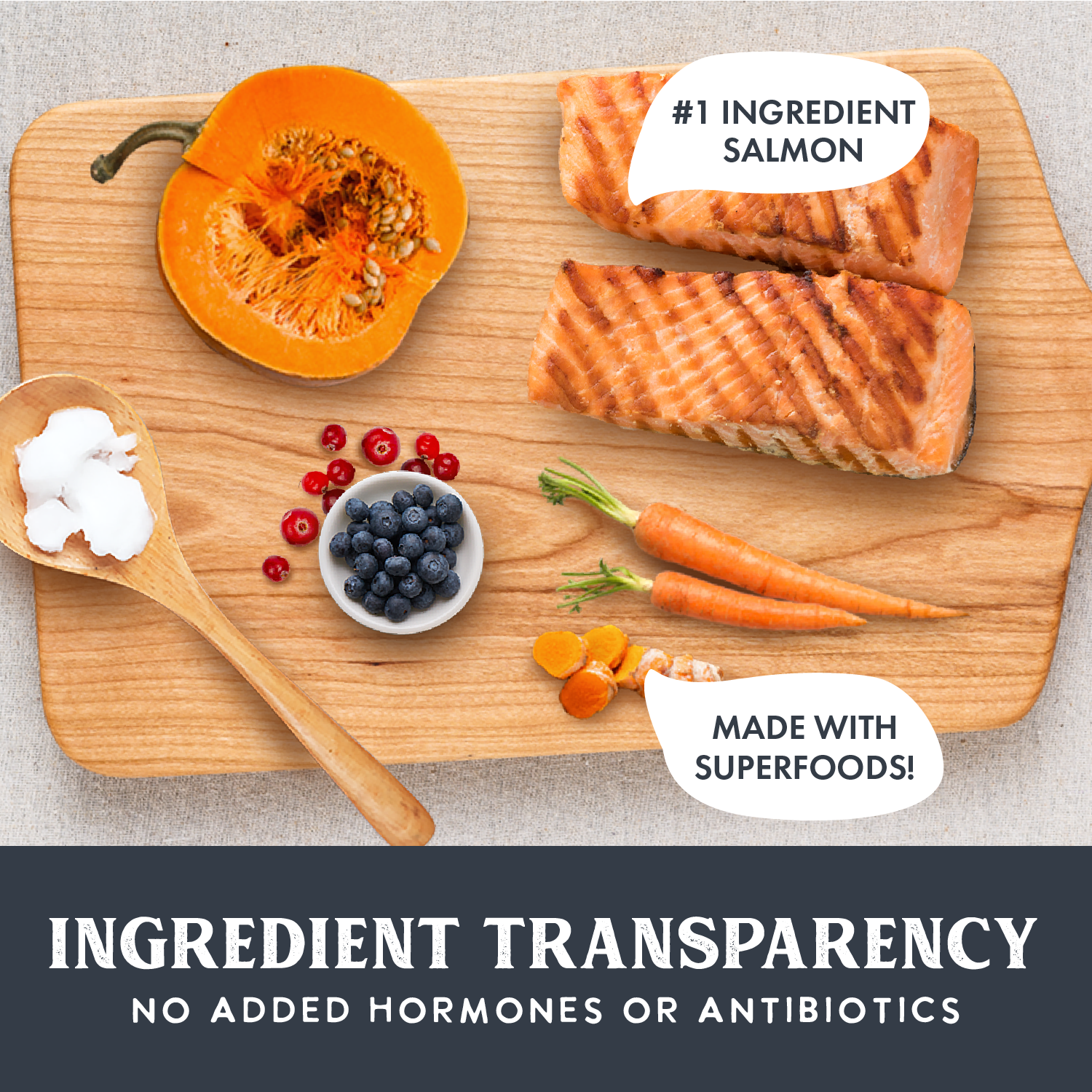 Health Extension Air Dried Salmon photo of ingredients: 1st ingredient is Salmon
