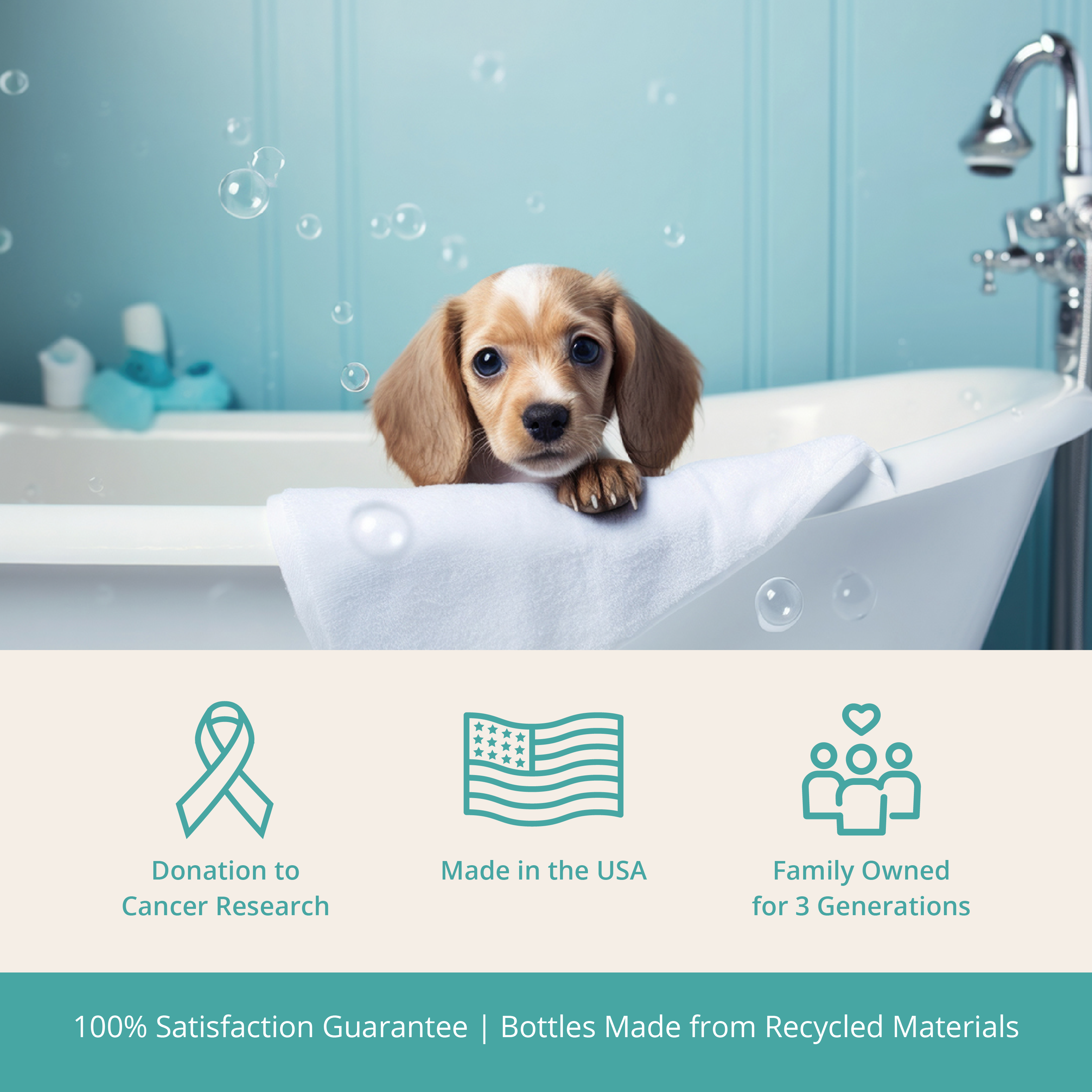 A white spray bottle of Health Extension ARI Probiotic Deodorizer Spray – GREEN TEA + MANDARIN for dogs, 8 fl oz (236 mL), features a teal and white label with leaf designs and cruelty-free pet grooming details.