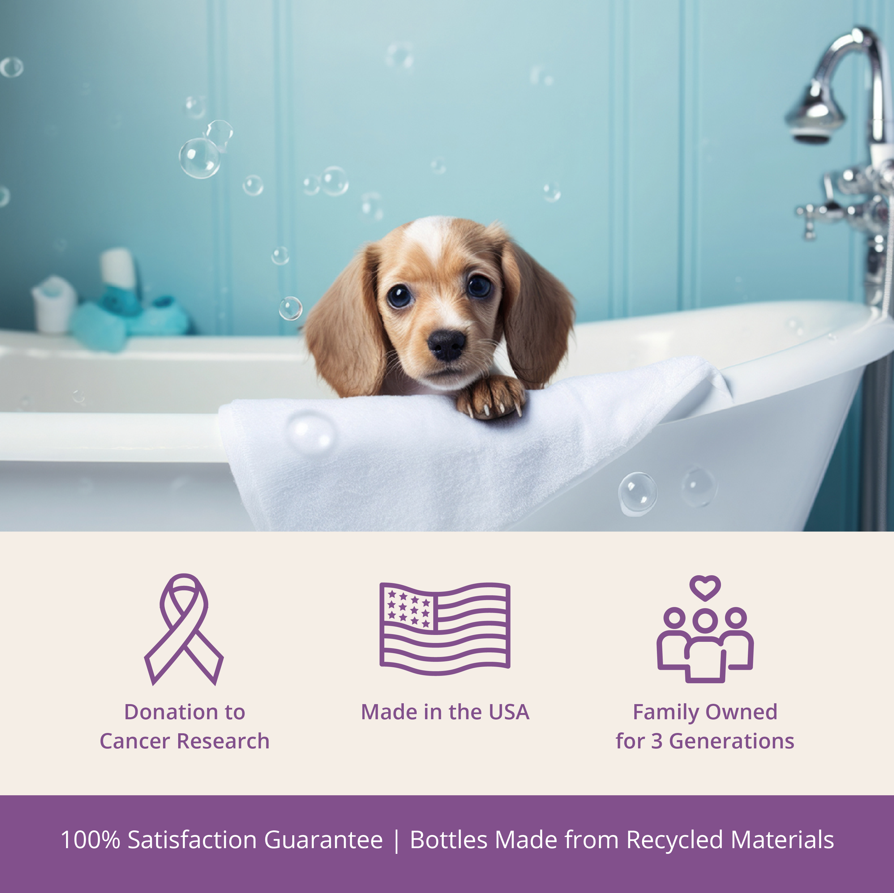 A white spray bottle with a purple label reads “Health Extension ARI Probiotic Deodorizer Spray – LAVENDER + EUCALYPTUS, For Dogs, 8 fl oz (236 mL),” showcasing icons and text about all-natural refreshing and cleansing for dogs.