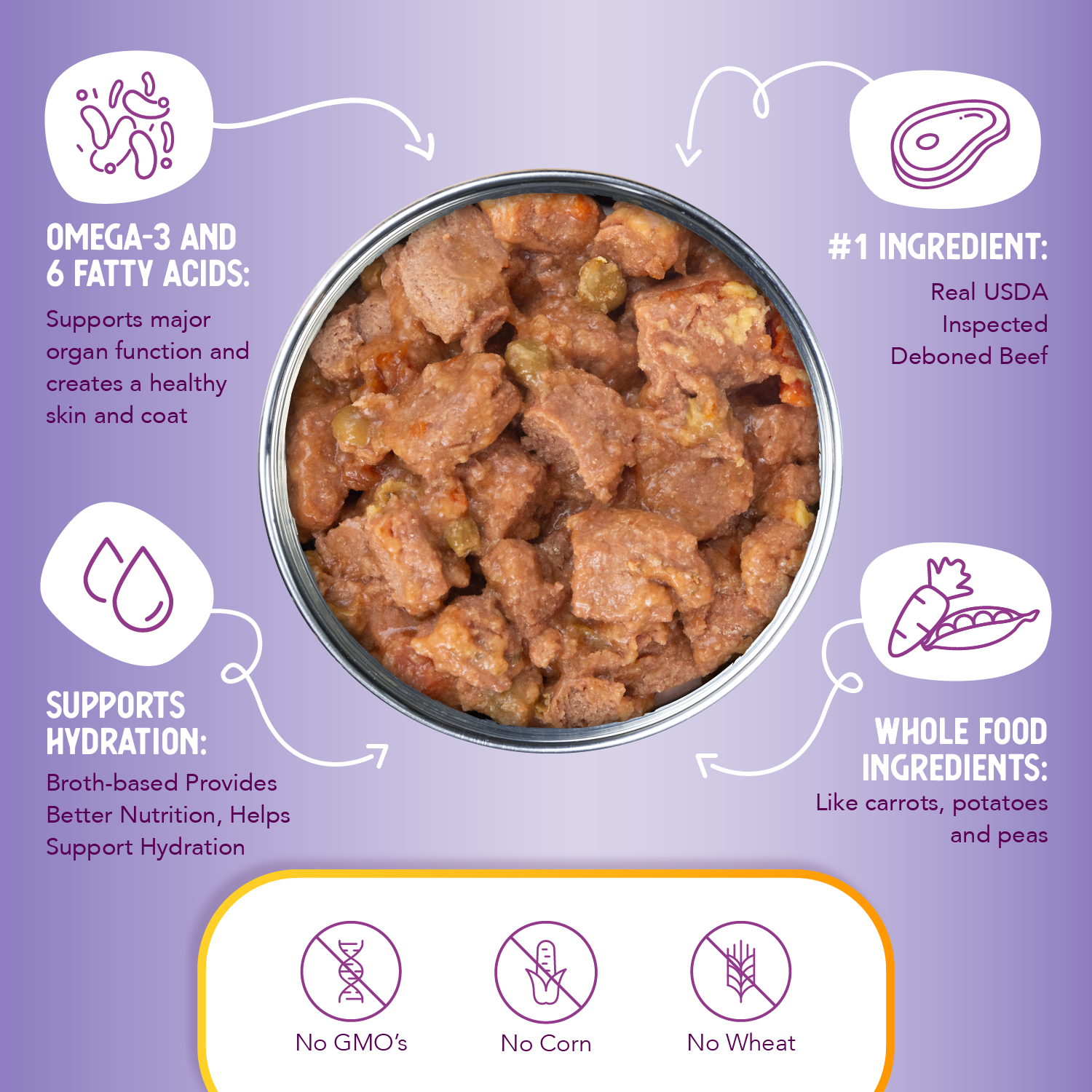 Twelve cans of Health Extension Grain Free Savory Beef Stew, each 12.5 oz, are arranged in rows. The label has a dog and vegetables, offering a wholesome grain-free beef dog food option.