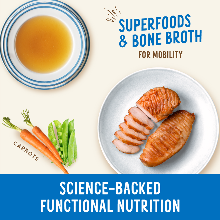 Broth-Licious Chicken & Carrots in Bone Broth- Mobility Recipe for Adult Dogs