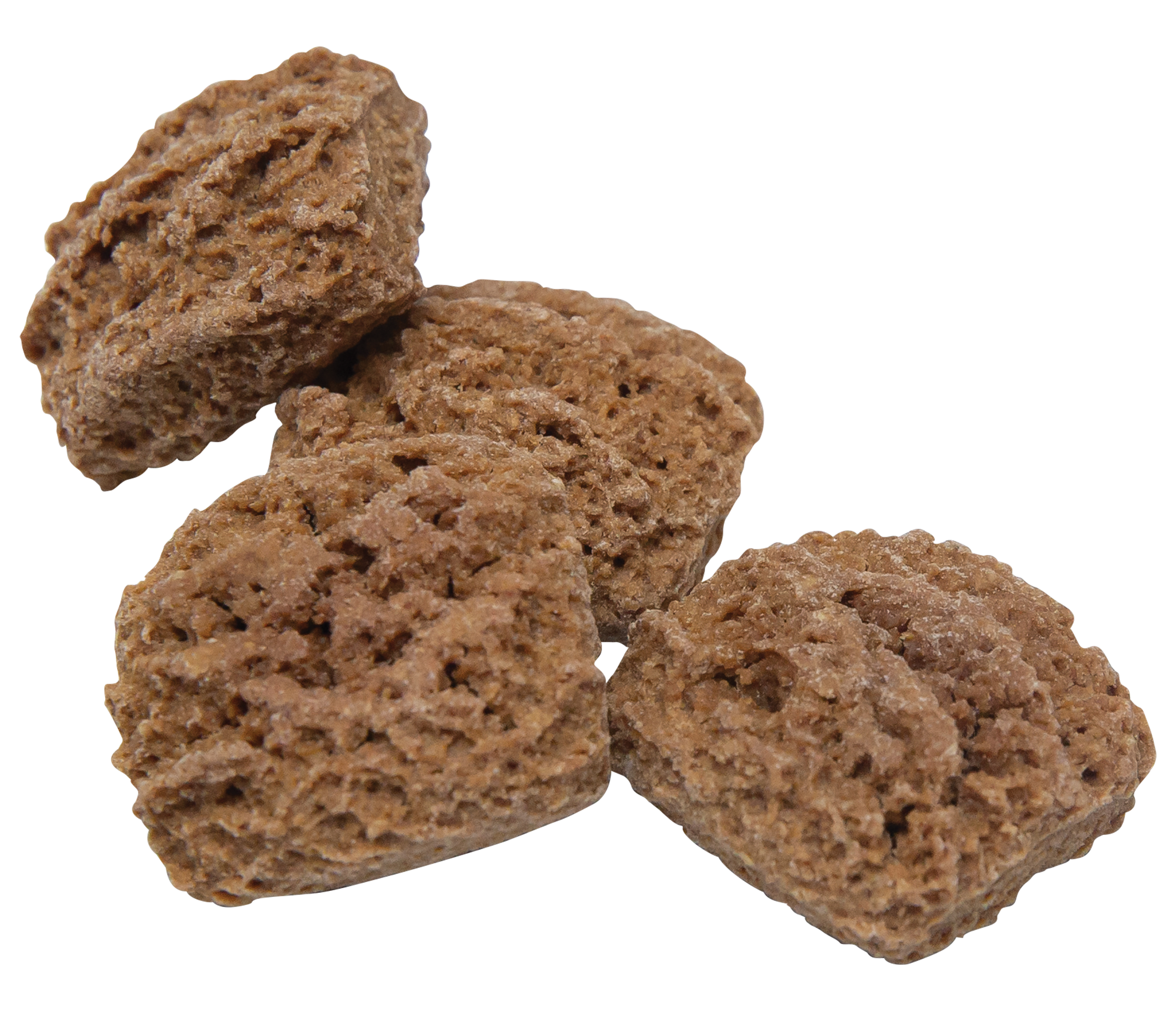 Health Extension Crunchy Munchies Granola Bites-Peanutty Squares are made with rolled oats, coconut oil, peanut butter, cinnamon sticks, and vanilla beans for a tasty dog treat of human-grade quality.