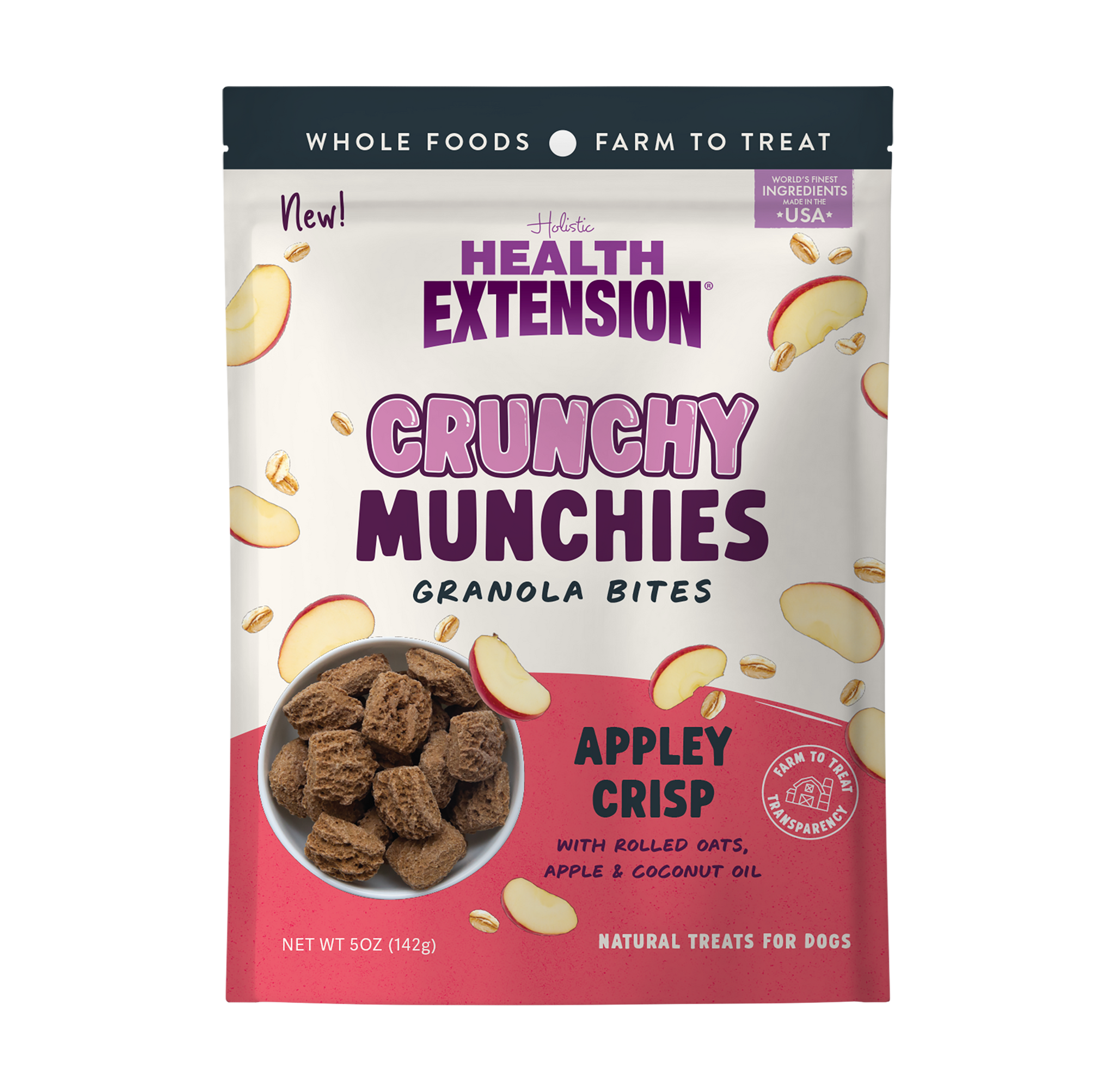 Crunchy Munchies Appley Crisp Dog Treats | Natural Apple Dog