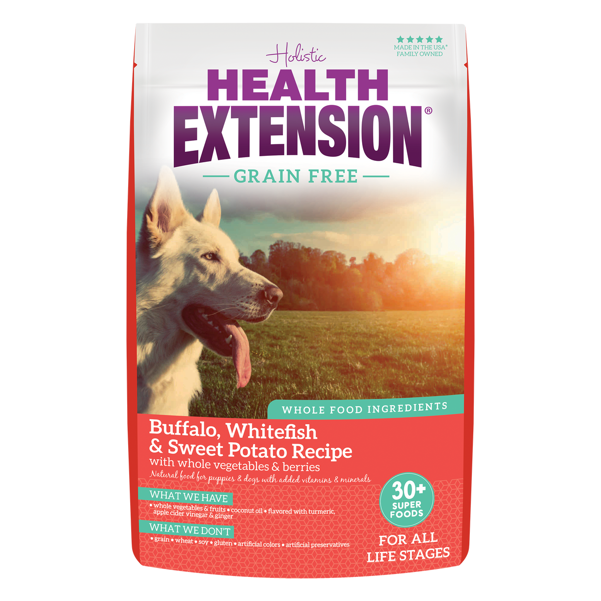 Health Extension Grain Free Buffalo & Whitefish Recipe Dry Dog Food
