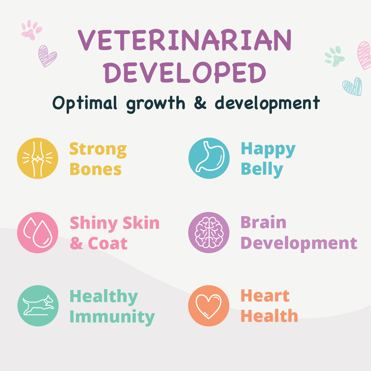 Health Extension Puppy Little Bites features a small brown and white puppy on a purple bag with colorful icons and nutrition info—ideal for small breed puppies, made with natural ingredients.