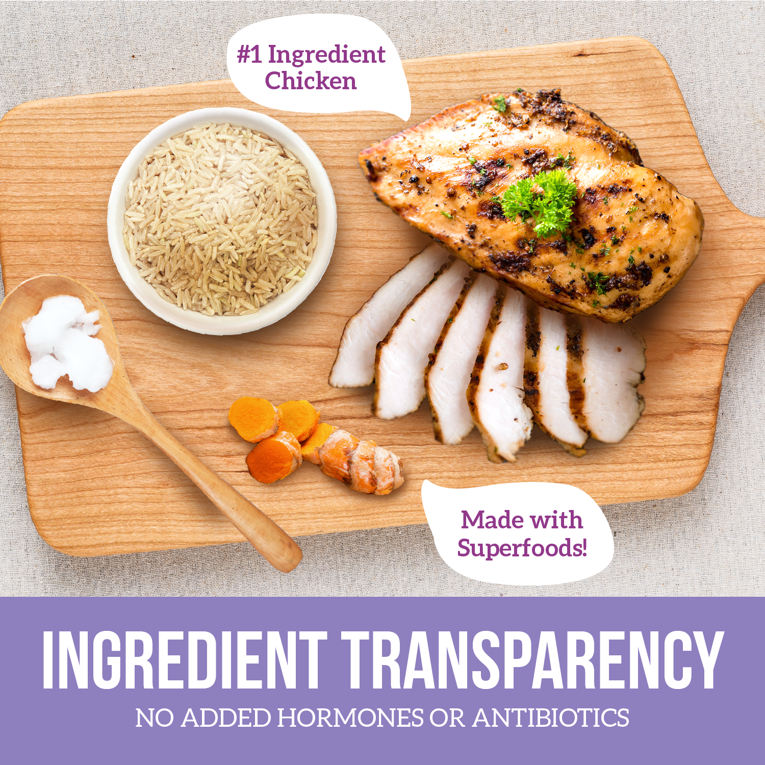 A bag of Health Extension Little Bites Lite Chicken & Brown Rice Recipe for adult dogs, featuring 50% less fat and 30+ superfoods, with packaging showing a happy beige dog.