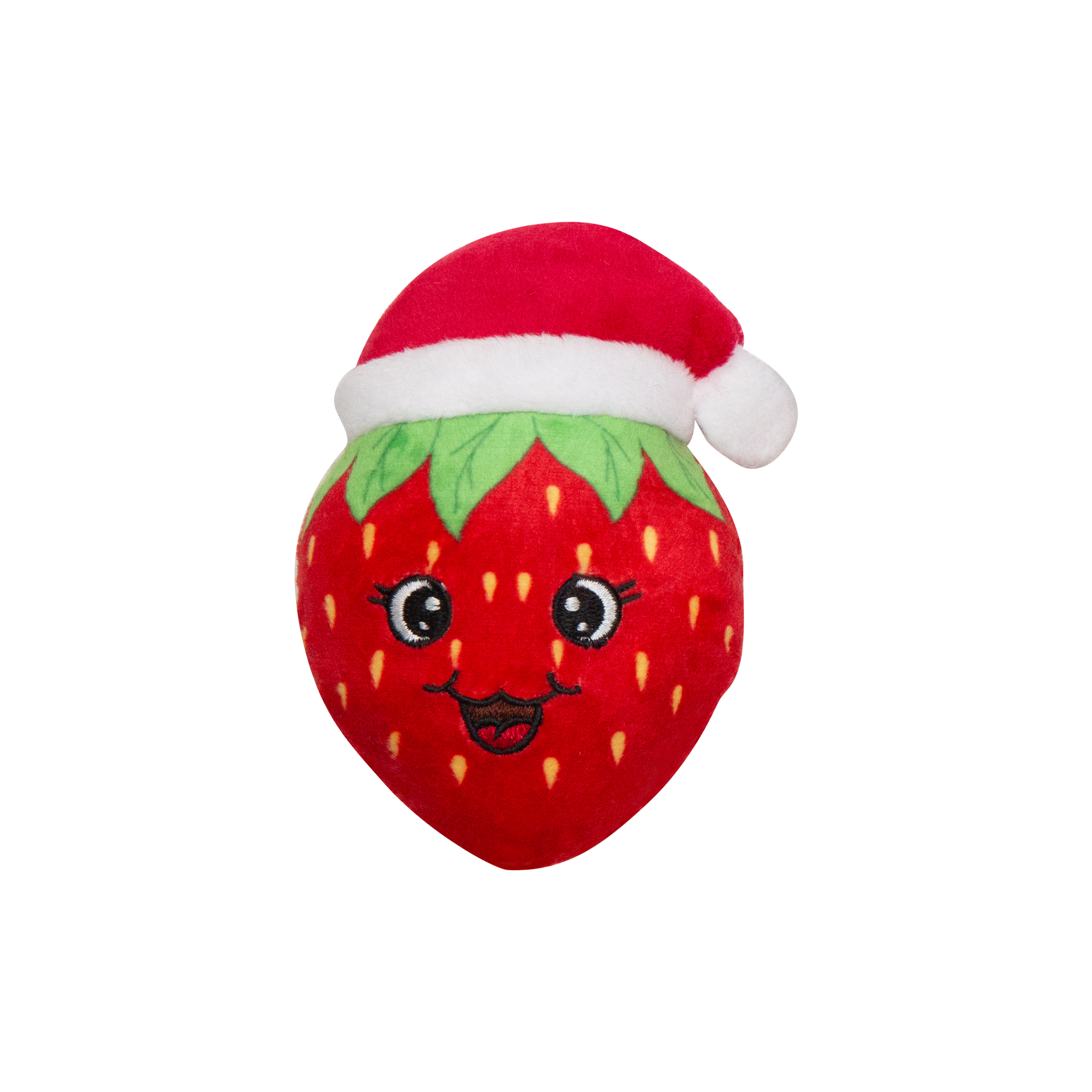 The Snugarooz Christmas Fun (Baby Berry, Shelldon & Merry Penguin) 3pk features festive dog toys with Santa hats, arranged on a white background—perfect for holiday play.