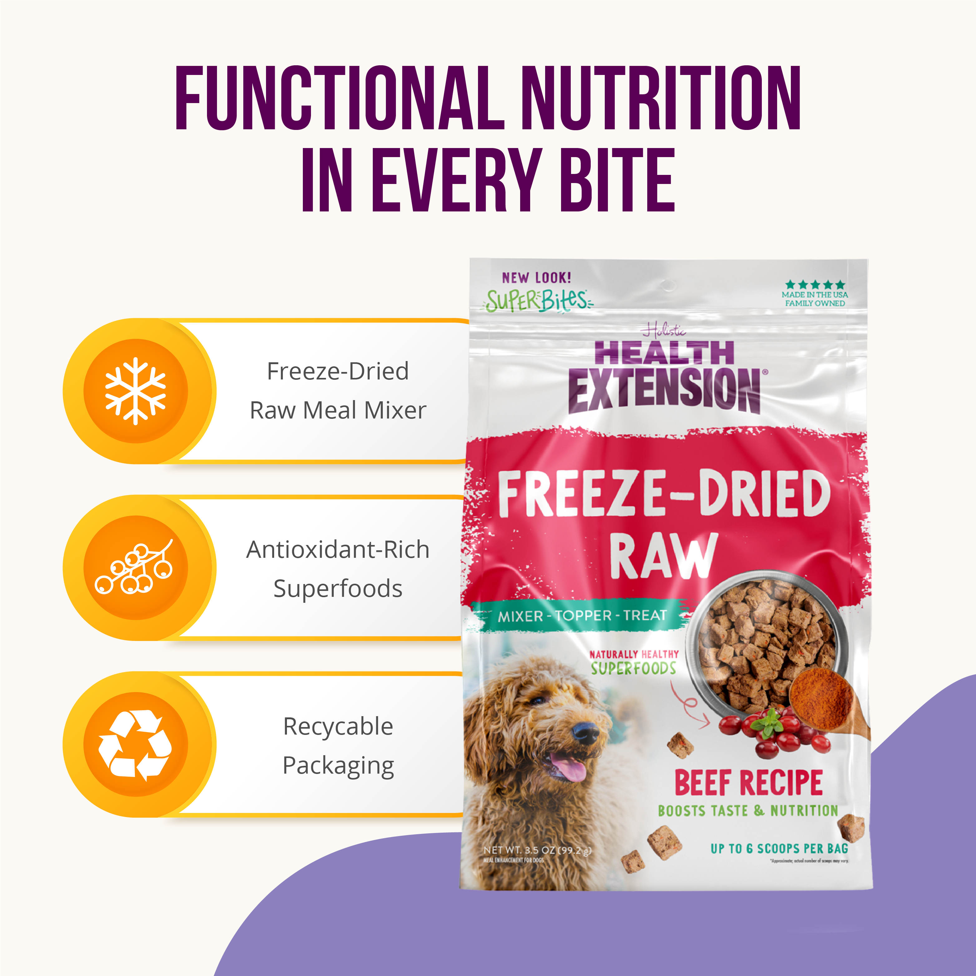 SuperBites Freeze Dried Raw Beef