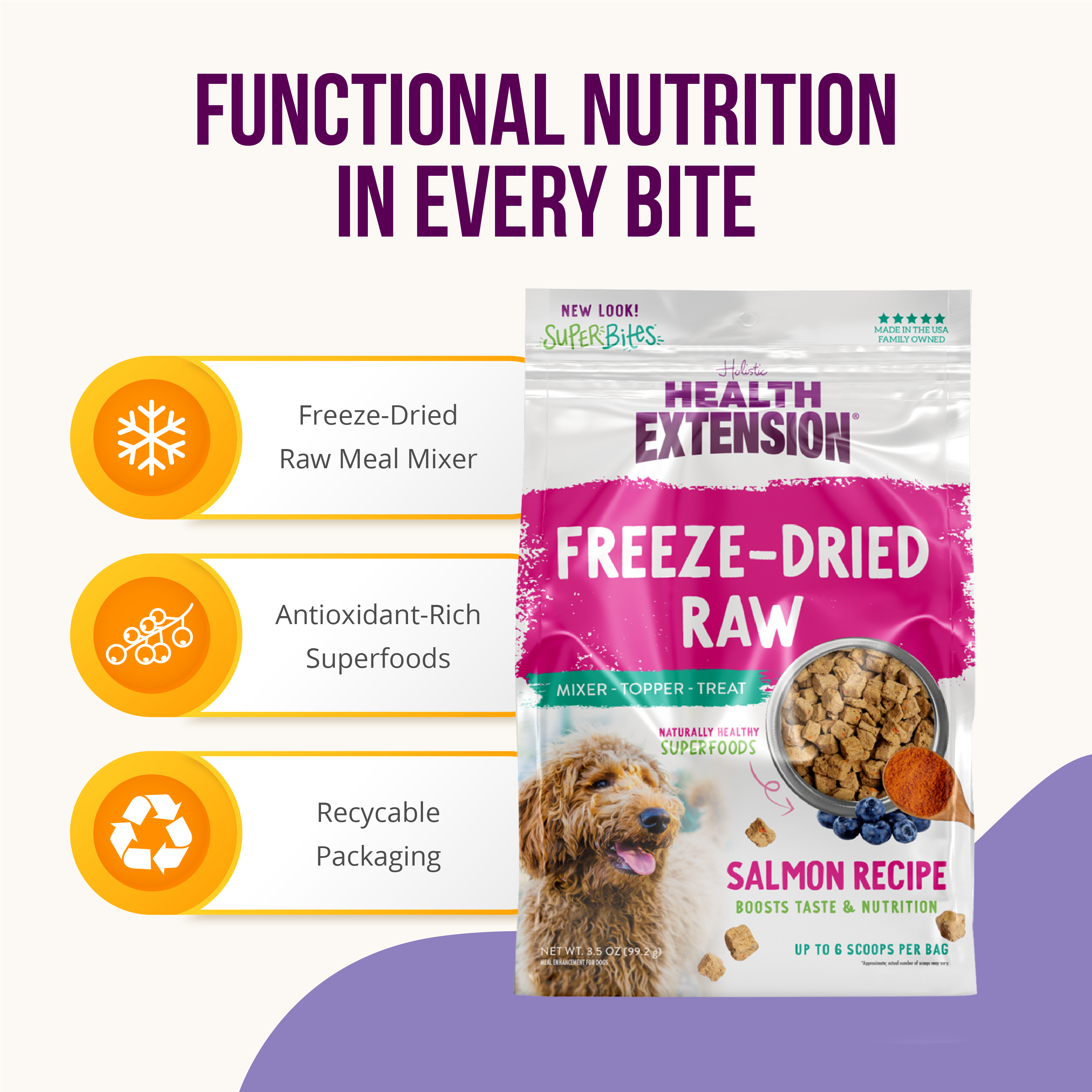 SuperBites Freeze Dried Raw Salmon