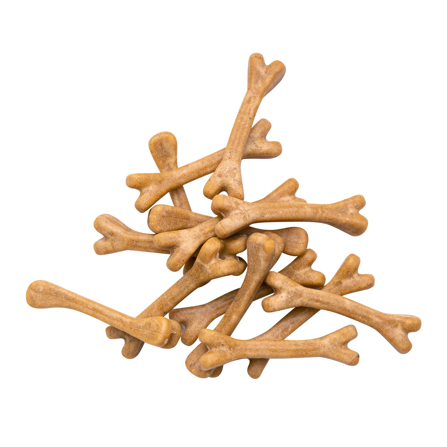 Health Extension Probiotic Dental Bones for dogs are shown in white and pink packaging featuring a small white dog, a chew, and text highlighting 5X oral health and probiotics. Each pack contains 14 chews that support digestive health.