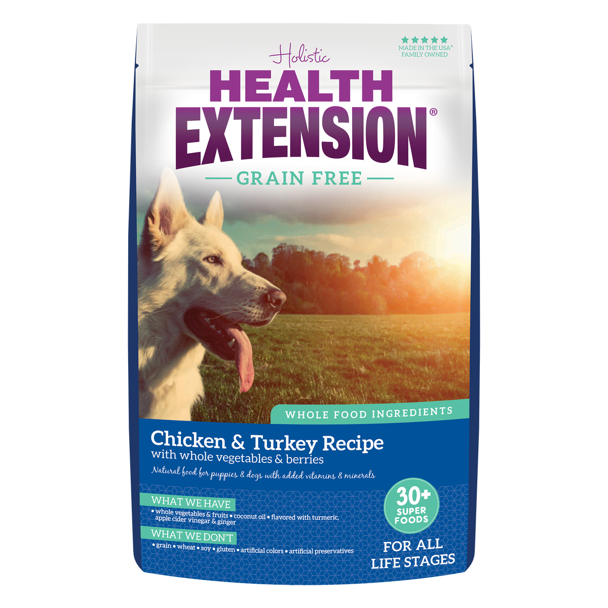 Health Extension Grain Free Chicken & Turkey Recipe bag