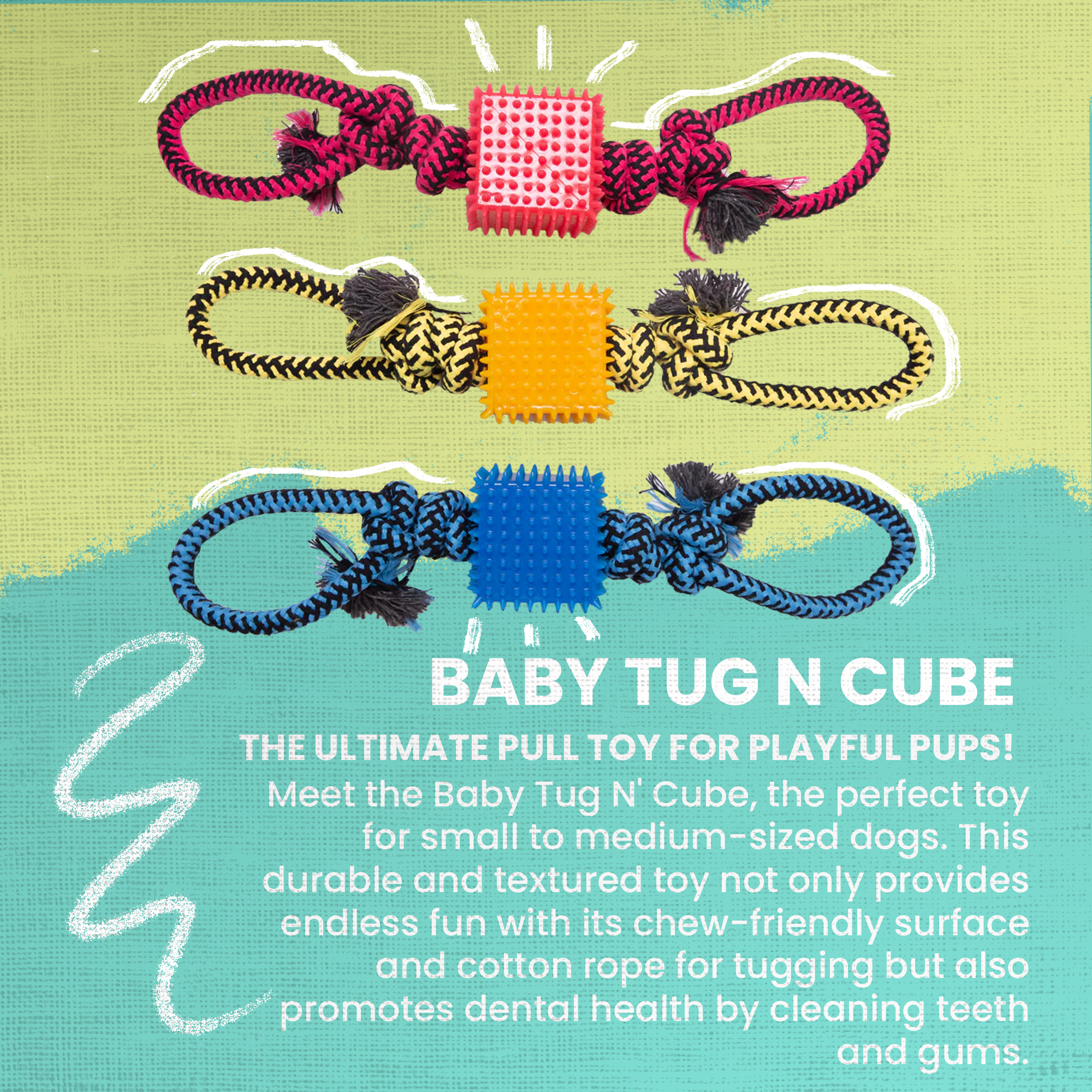 Baby Tug N Cube (Assorted Colors) - 16"