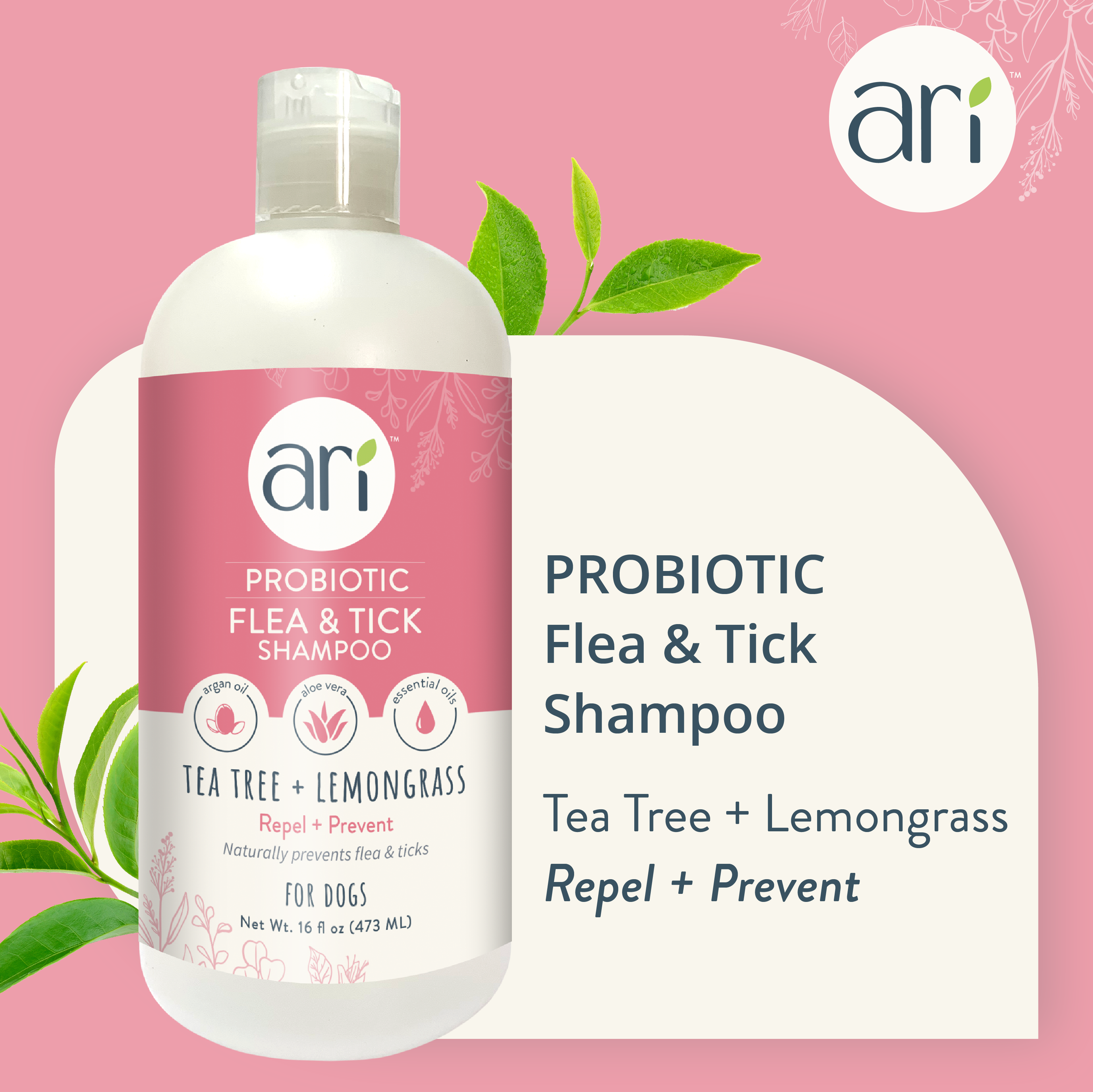ARI Probiotic Flea Tick Shampoo 16oz