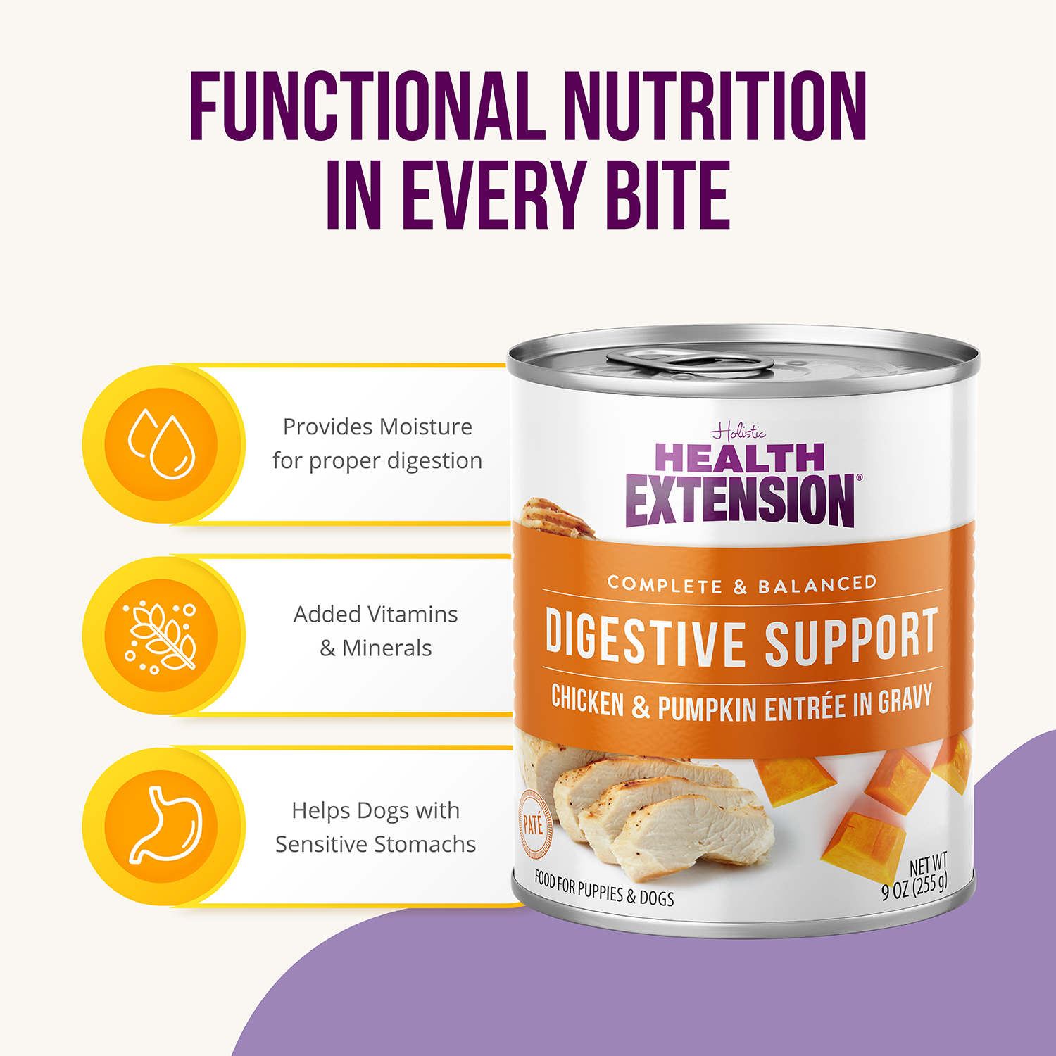 Digestive Support, Chicken & Pumpkin Entrée in Gravy 9oz