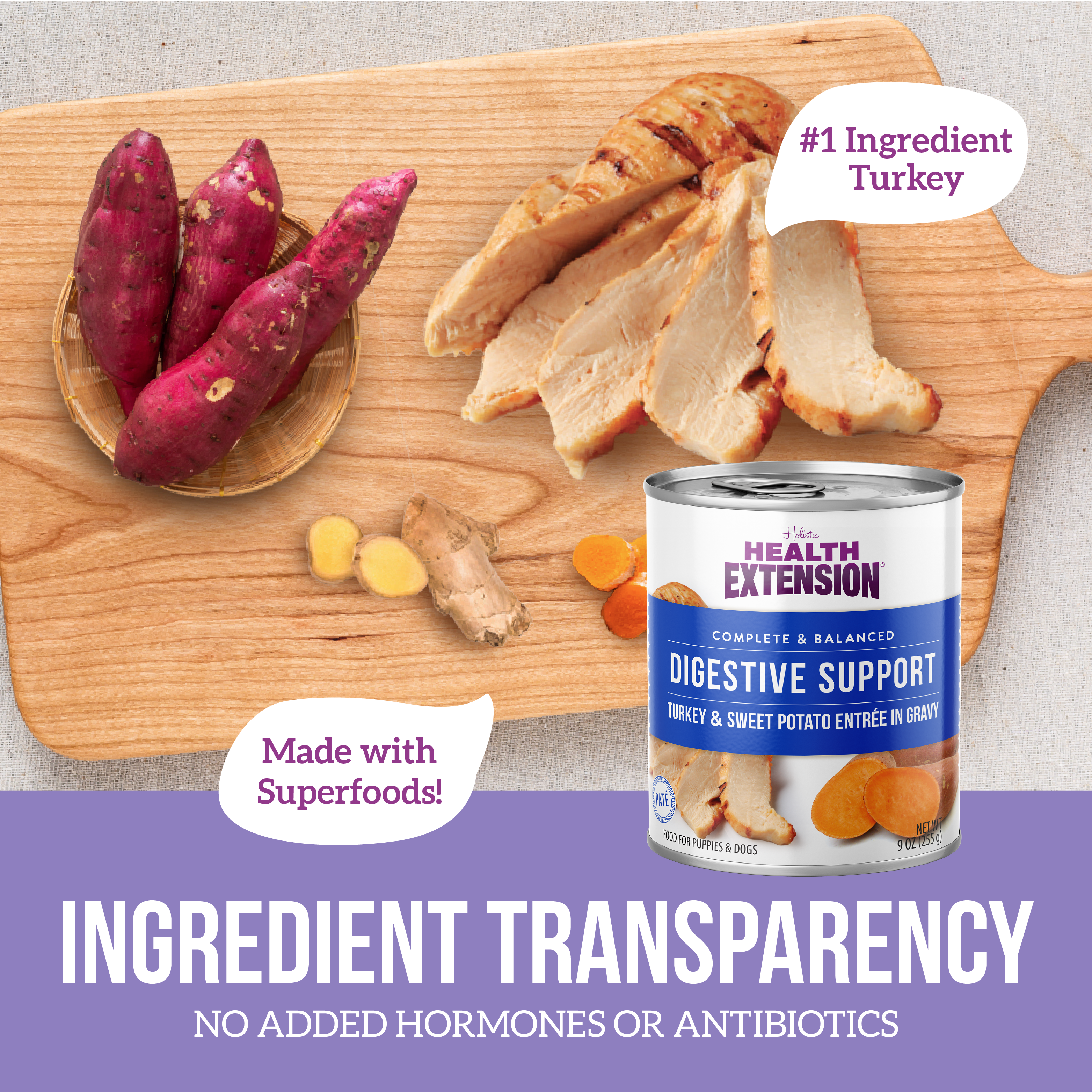 Digestive Support Variety Pack: Chicken, Beef & Turkey