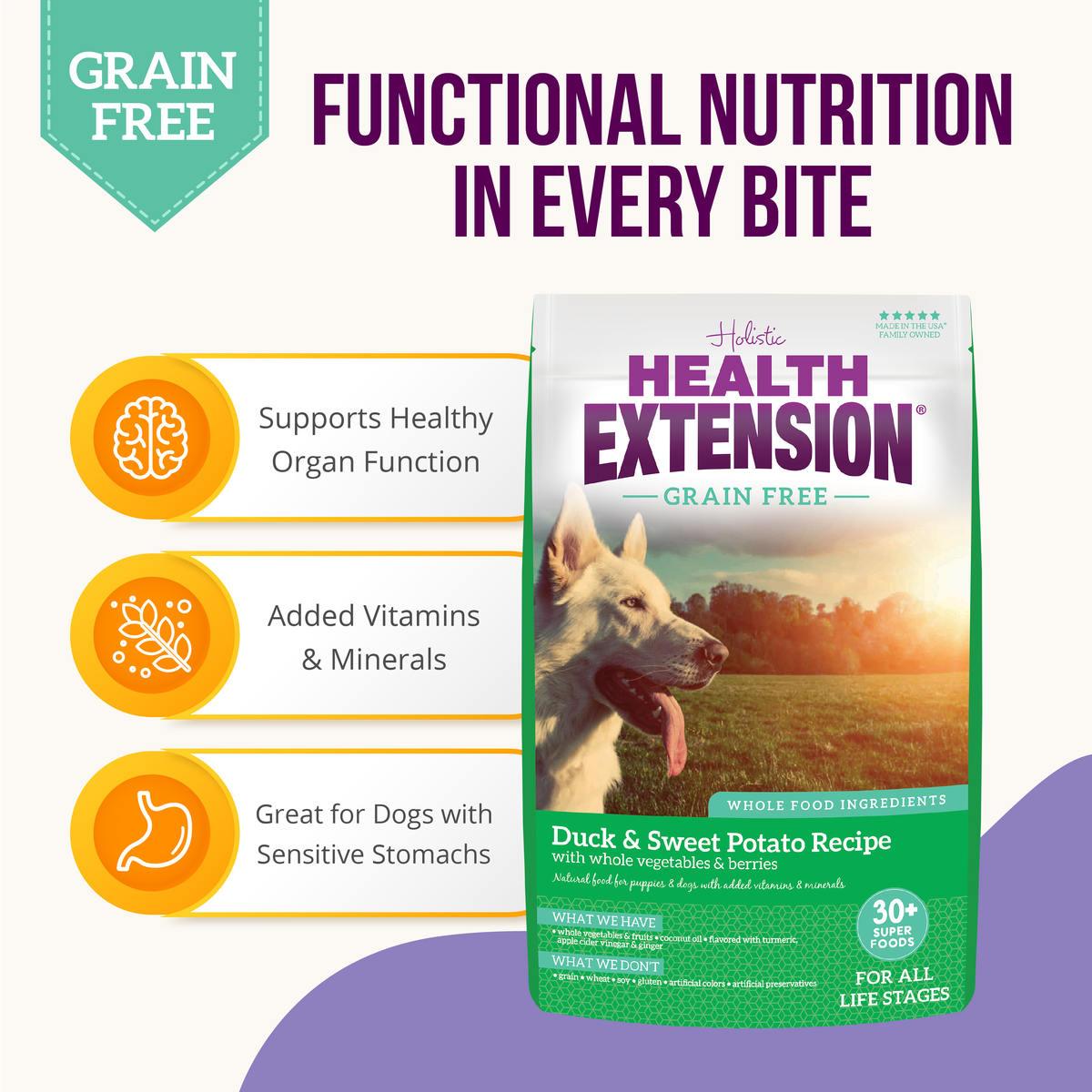 Grain-Free Duck Dog Food | Limited Ingredient Nutrition – Health Extension