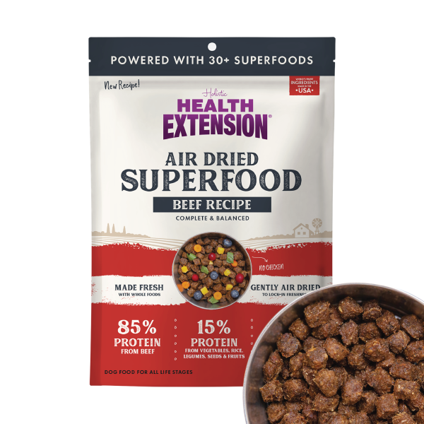 Health Extension Beef Recipe Non-GMO Air-Dried Dog Food, 12-oz bag