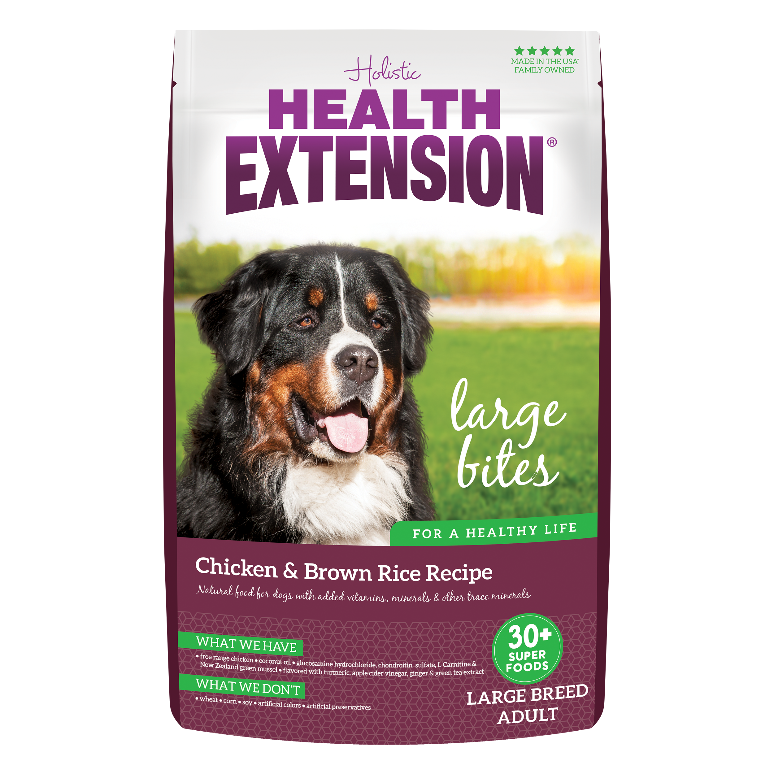 Health Extension Large Breed Chicken Brown Rice Dry Dog Food