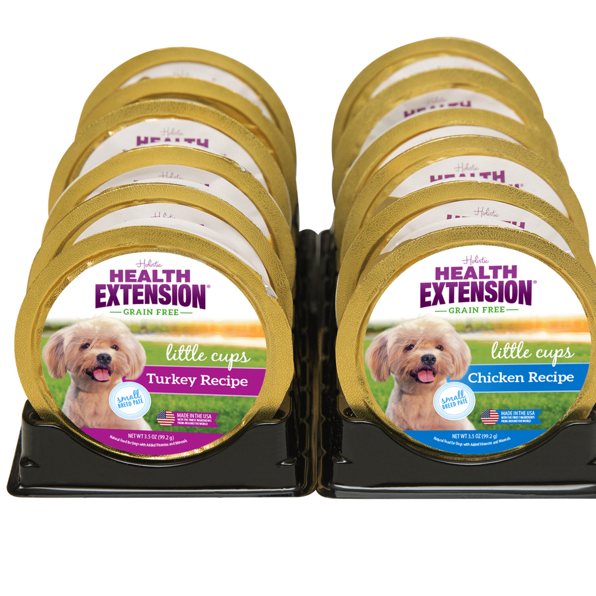 Health Extension Little Cups Small Breed Variety Box Turkey Chicken 3.5oz