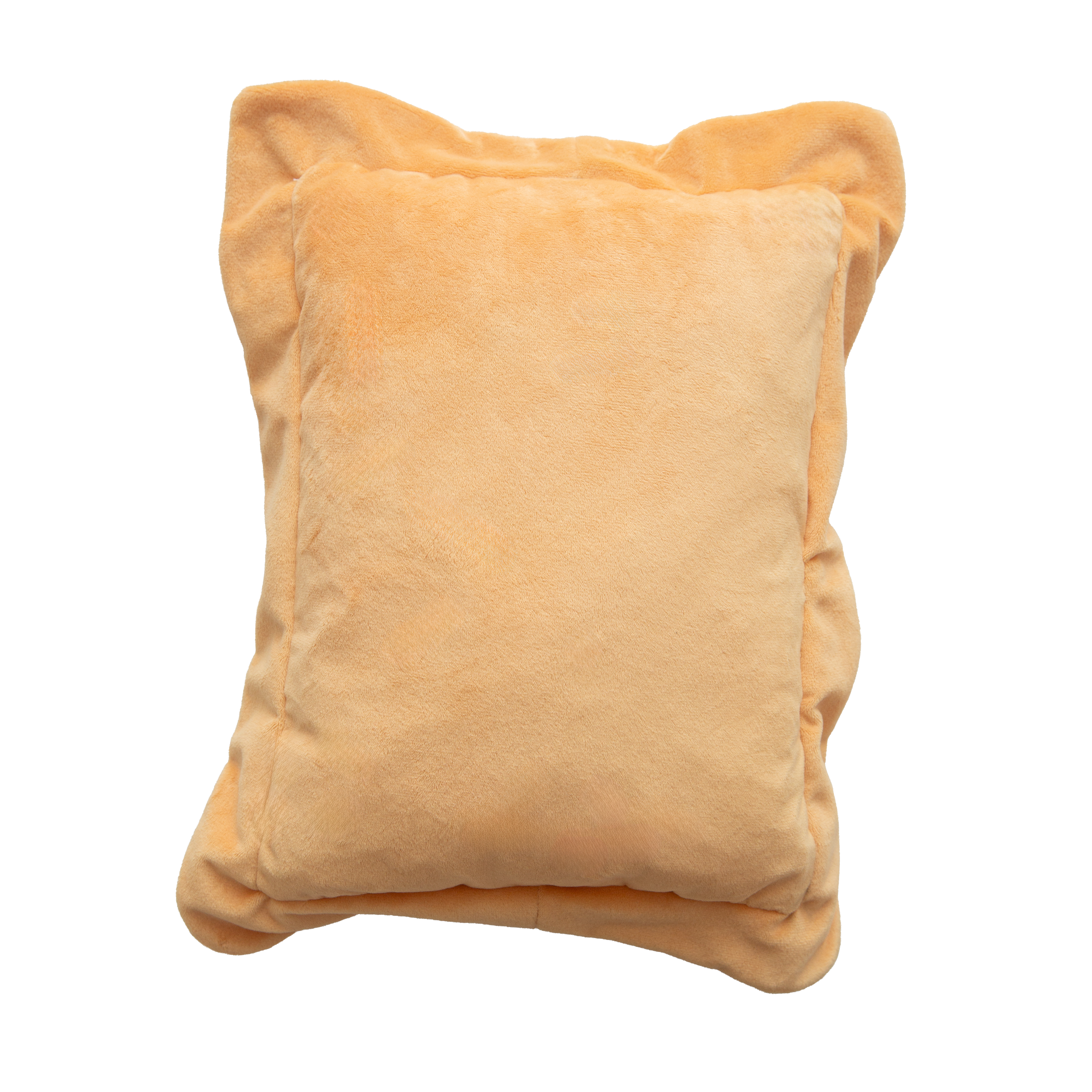 The Snugarooz Mega PT is a plush dog toy shaped like a rectangular pastry with tan edges, pink icing, colorful sprinkles, and a smiling face. Made from recycled water bottles, it's perfect for interactive play. Background is white.