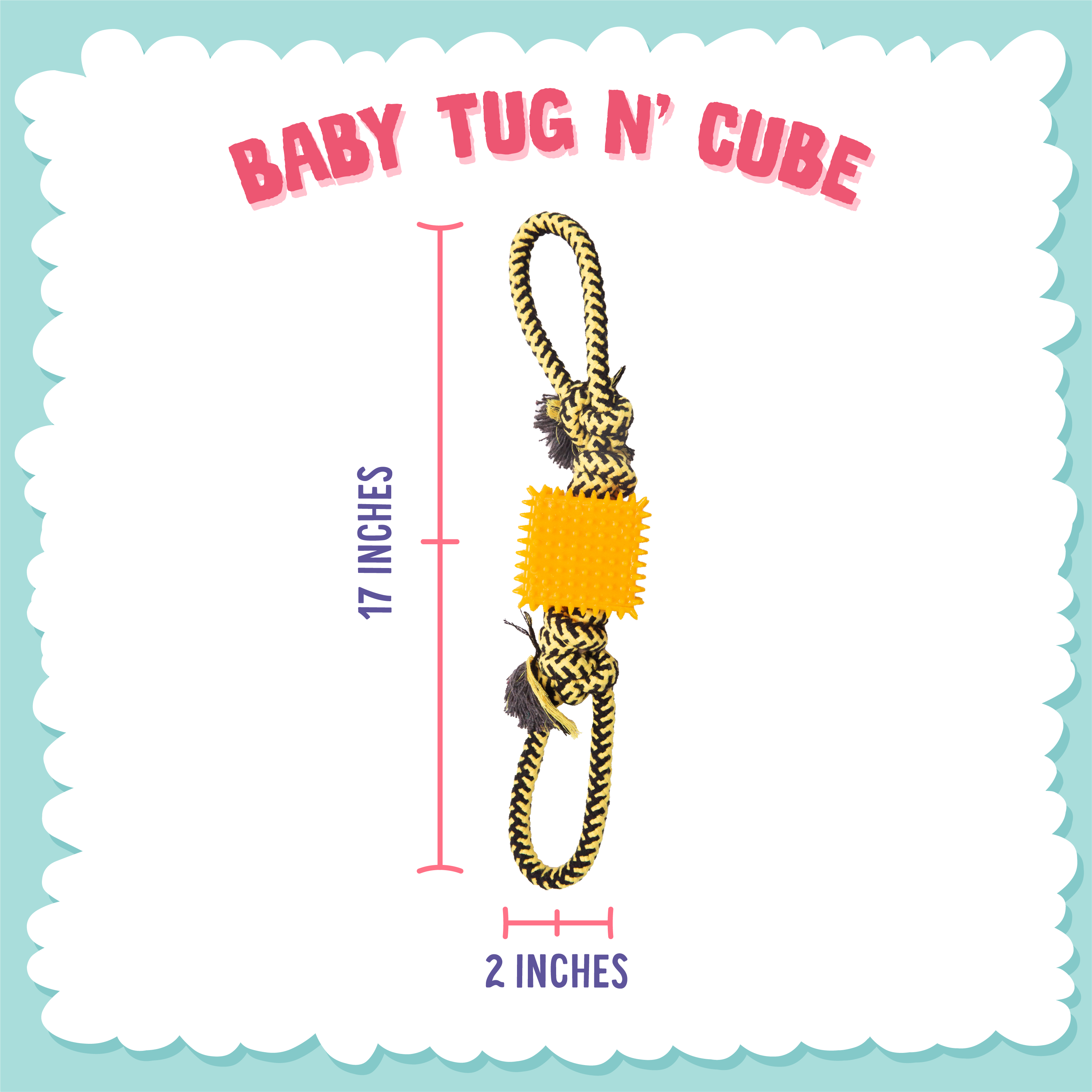 Baby Tug N Cube (Assorted Colors) - 16"