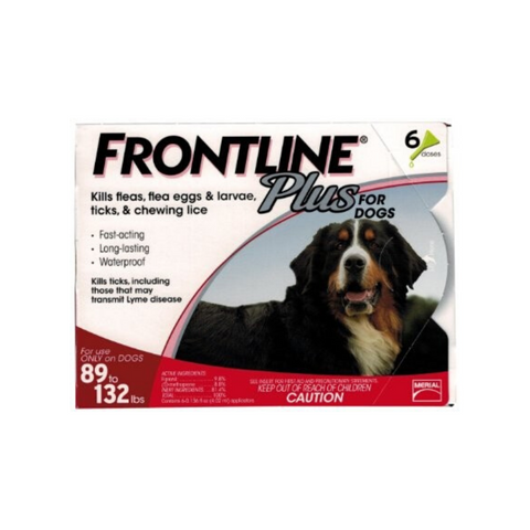 Frontline Plus for Dogs 89‑132 lbs | 3‑Month Protection – Health